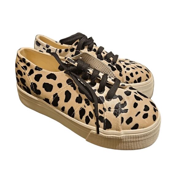 SUPERGA Velvet Platform Sneakers - Size 6 - Picture 1 of 8